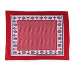 Batic bumbac, motive marinaresti, 55x55 cm Rosu fotografia produsului View 2 S