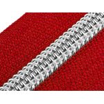 Fermoar spiralat argintiu detasabil, lungime 80 cm, Rosu fotografia produsului View 2 S
