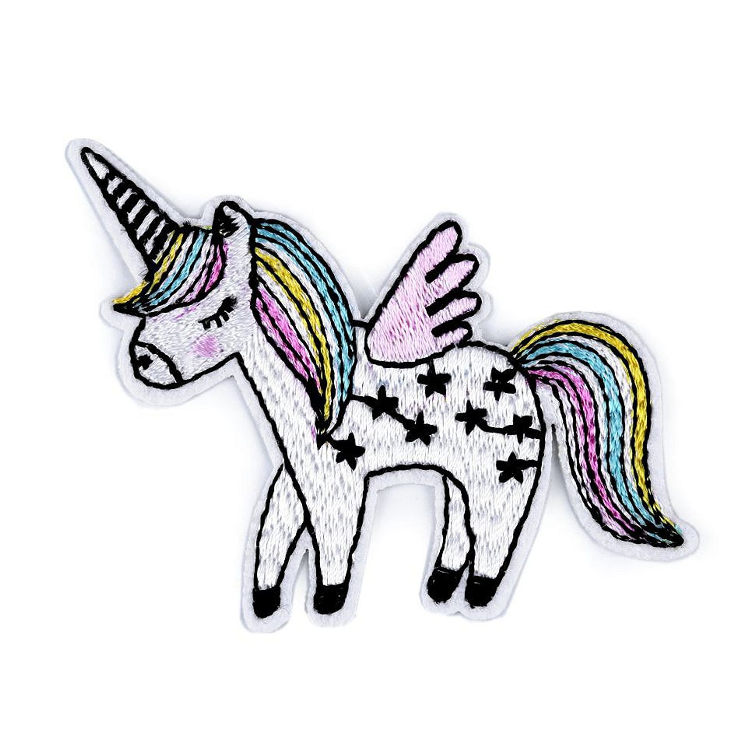 Aplicatie textila termoadeziva brodata 5,5 x 7 cm Unicorn fotografia produsului