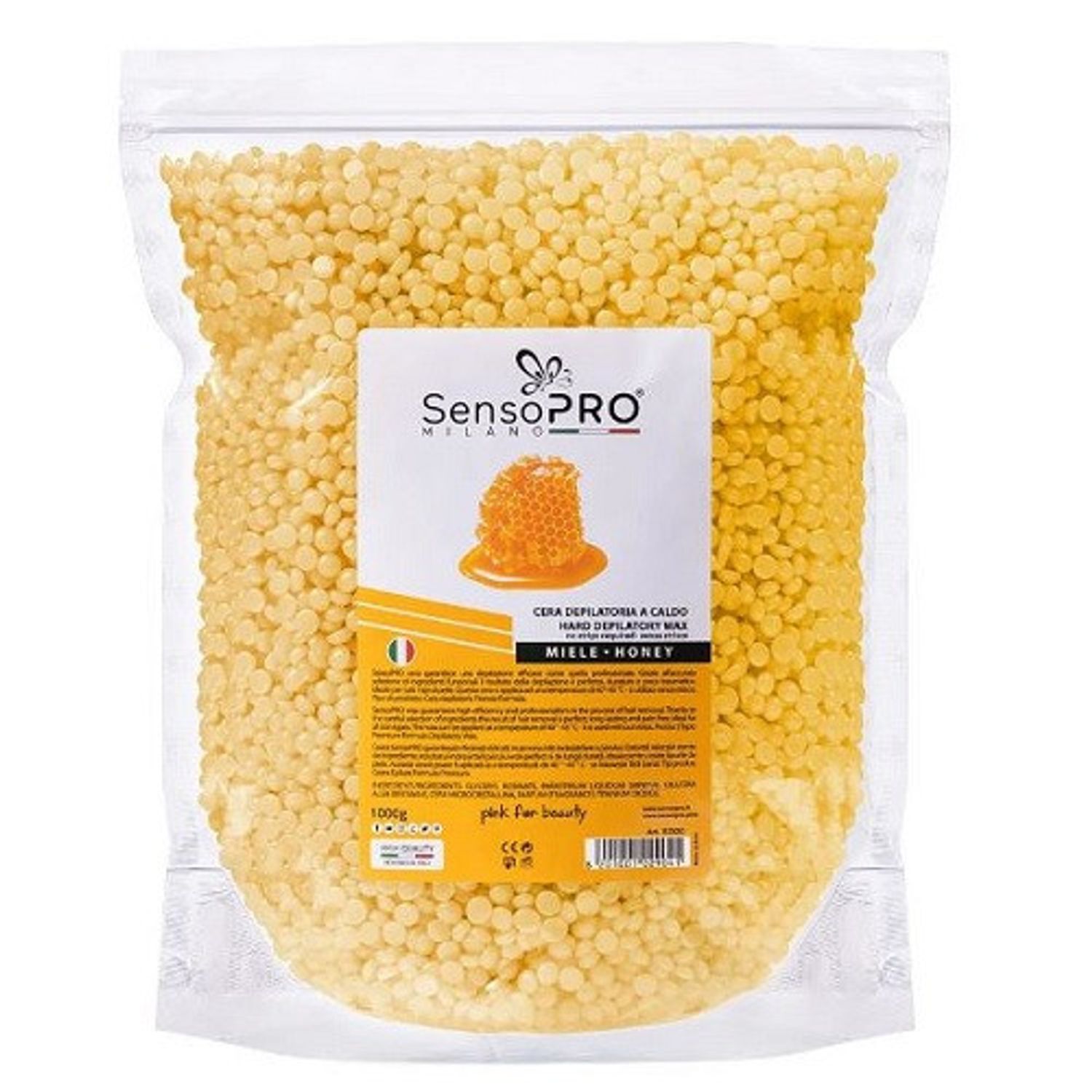 Ceara epilat elastica granule, SensoPro, Miere, 1000 g fotografia produsului