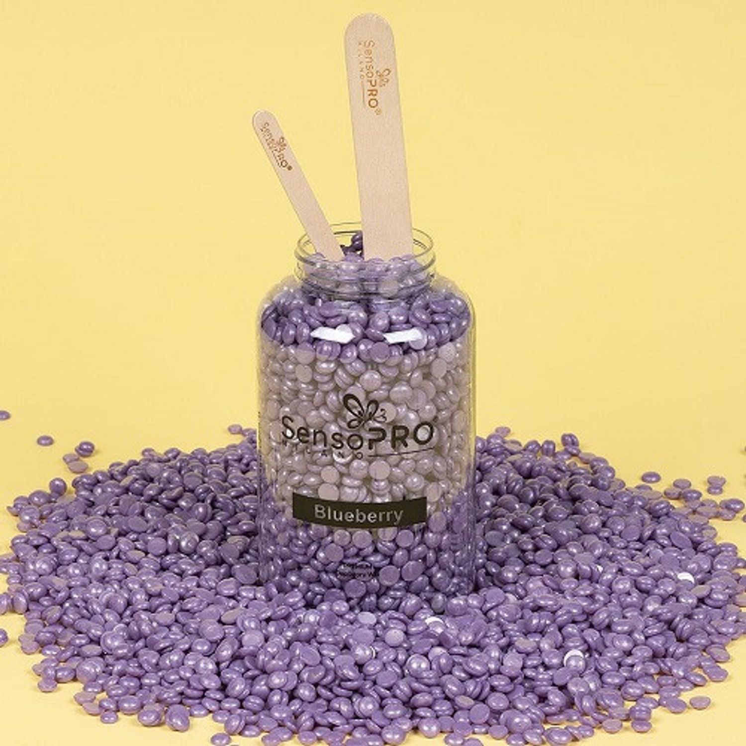 Ceara epilat elastica granule, SensoPro, Premium, Blueberry, 400 g fotografia produsului View 2 L