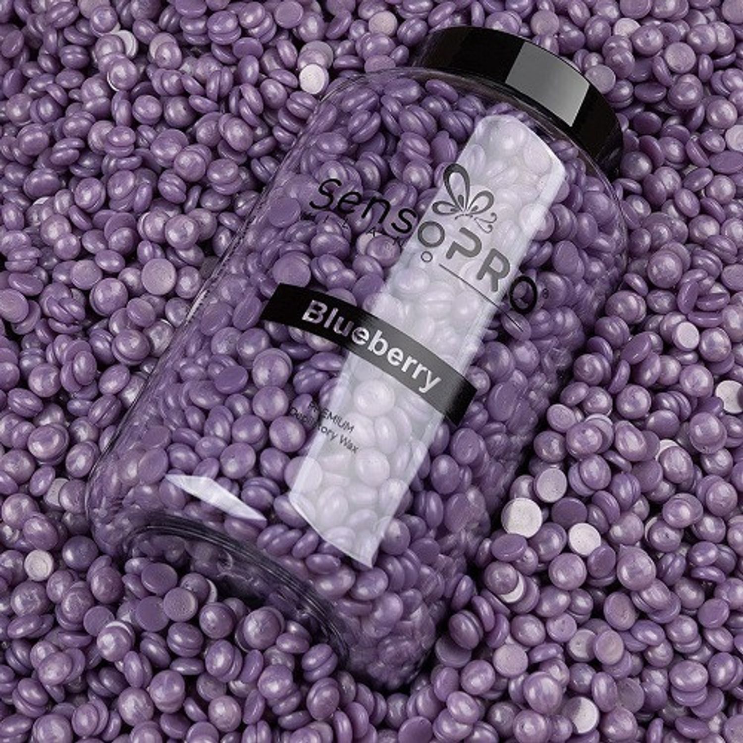 Ceara epilat elastica granule, SensoPro, Premium, Blueberry, 400 g fotografia produsului View 3 L