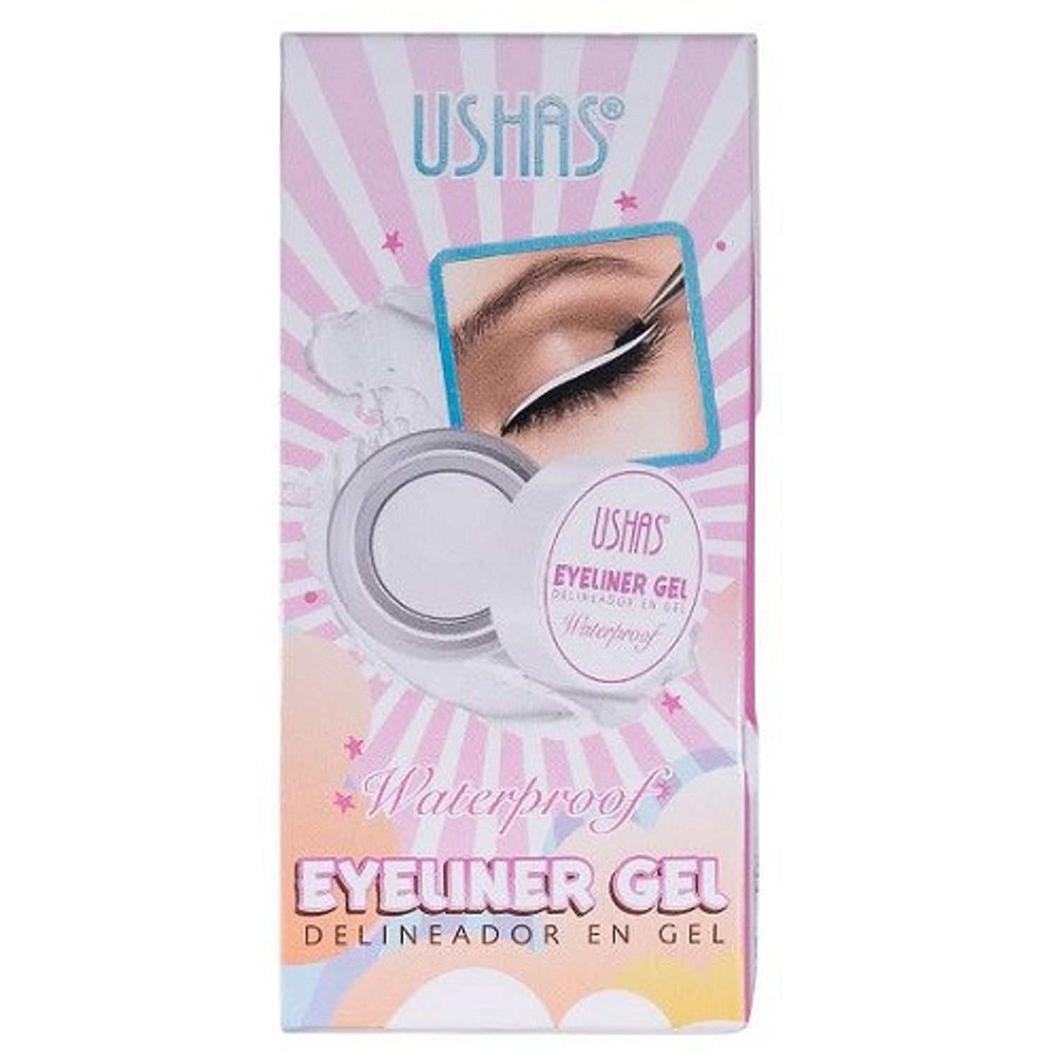 Tus gel colorat, Ushas, Waterproof, White, 3.8 g fotografia produsului View 2 L