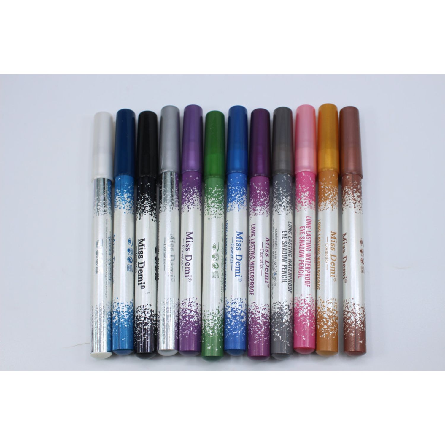 Set 12 creioane ochi waterproof, Miss Demi, Lunga Durata fotografia produsului View 3 L