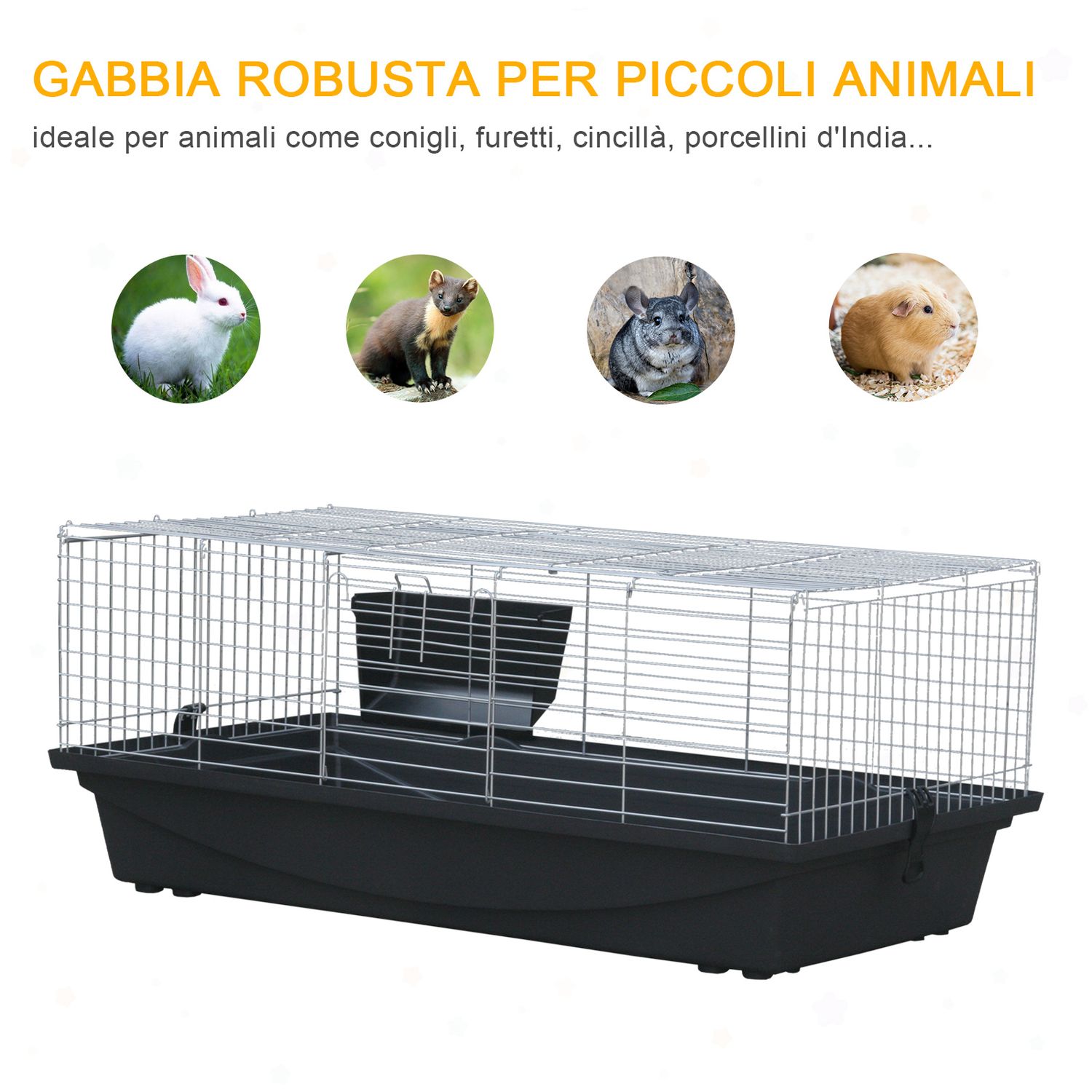 PawHut Cusca Transport pentru Mici Rozatori, 100x55x41cm fotografia produsului View 4 L