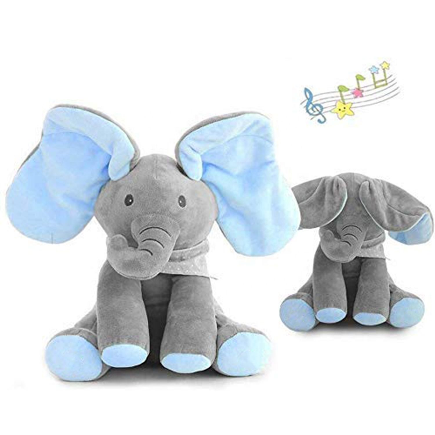 Jucarie interactiva Elefant din Plus, Canta in Limba Romana &ldquo;Daca vesel se traieste&rdquo;, Smartic, albastru fotografia produsului View 4 L