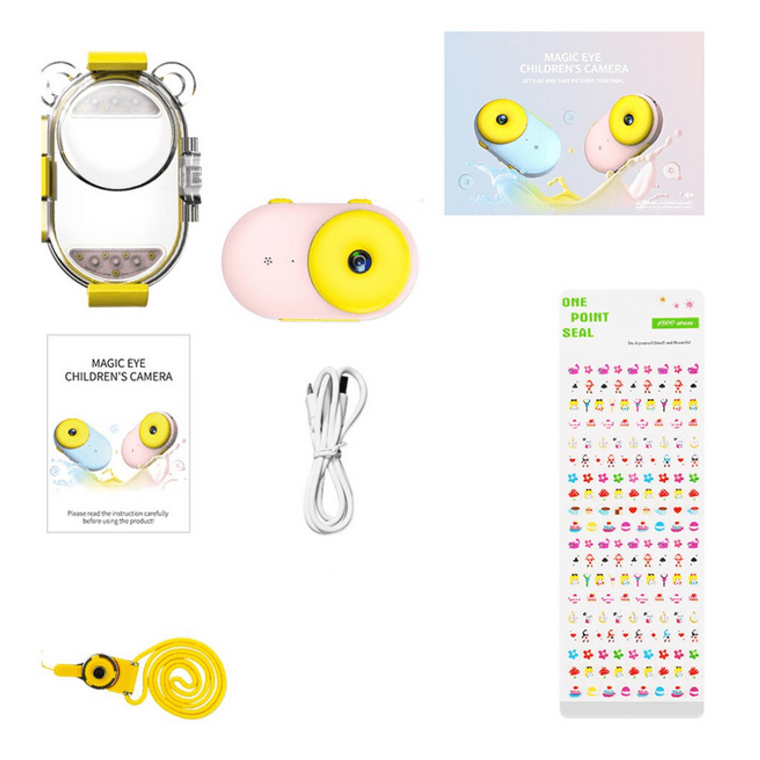 Camera foto digitala subacvatica, Magic Eye, 8MP, Functie Selfie,SMARTIC&reg; Rezistenta la apa, ecran HD 2.4 inch, Roz fotografia produsului View 2 L