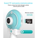 Aparat foto copii, SMARTIC &reg;, full HD, Magic Mirror V2, display 2.0 inch, blitz de tip LED, BPA free, Albastru/Alb fotografia produsului View 4 S