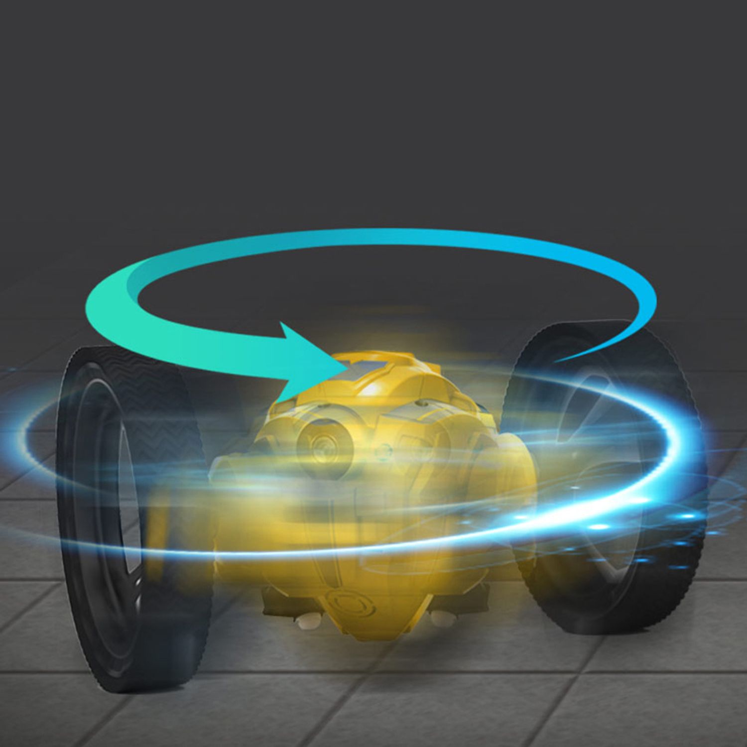 Masina jucarie pentru copii cu telecomanda Jumping Car, Salt 60 cm inaltime, Lumini si Sunet, Rotire 360ᵒ, Control - 5949128928894 fotografia produsului View 2 L