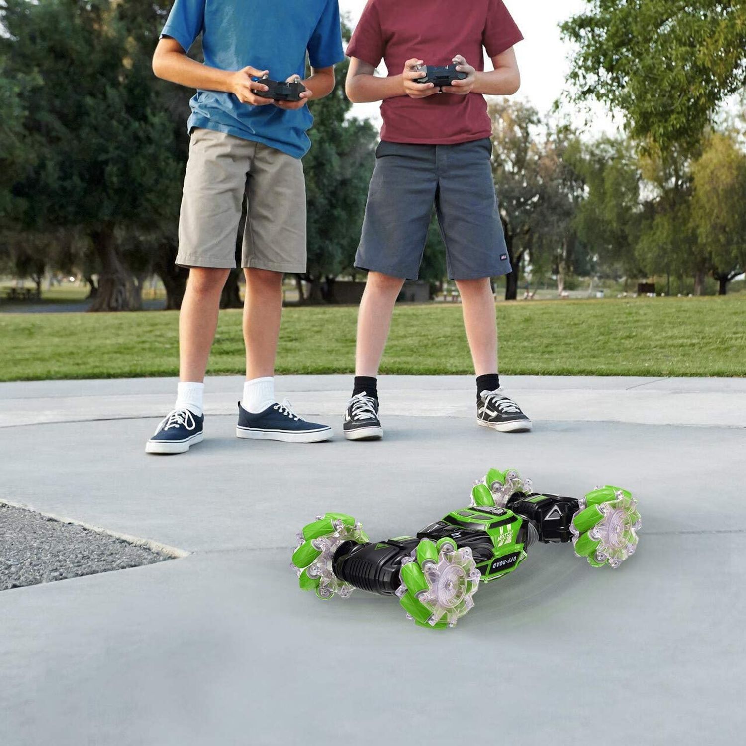 Masina cu telecomanda si control inductie Stunt Car, Lumini si Sunet, Cascadorii, Rotire 360ᵒ Frecventa 2.4Ghz, - 5949128928887 fotografia produsului View 4 L