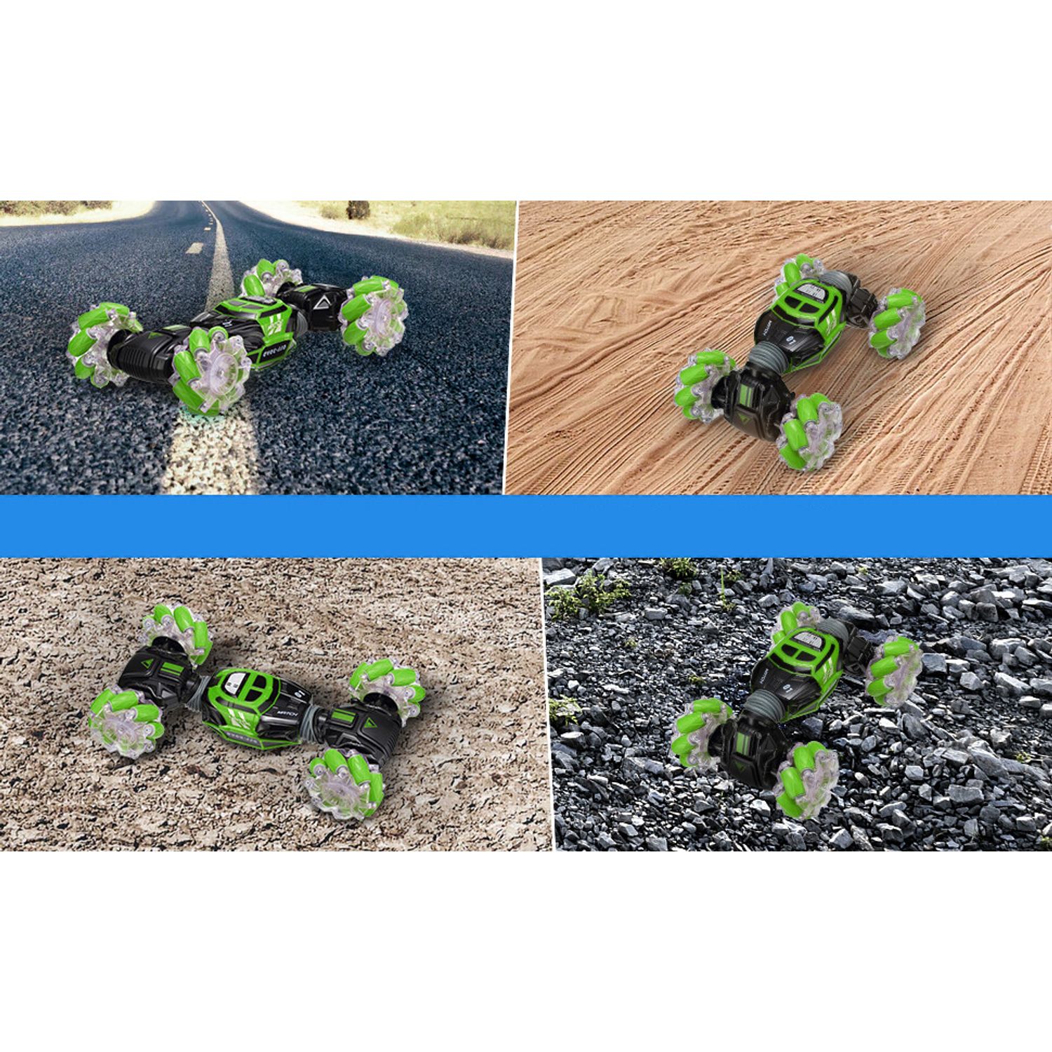 Masina cu telecomanda si control inductie Stunt Car, Lumini si Sunet, Cascadorii, Rotire 360ᵒ Frecventa 2.4Ghz, - 5949128928887 fotografia produsului View 2 L