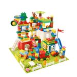 Set blocuri de constructie “Orasul meu”, multiple activitati,  225 piese, Tumama®, multicolor fotografia produsului