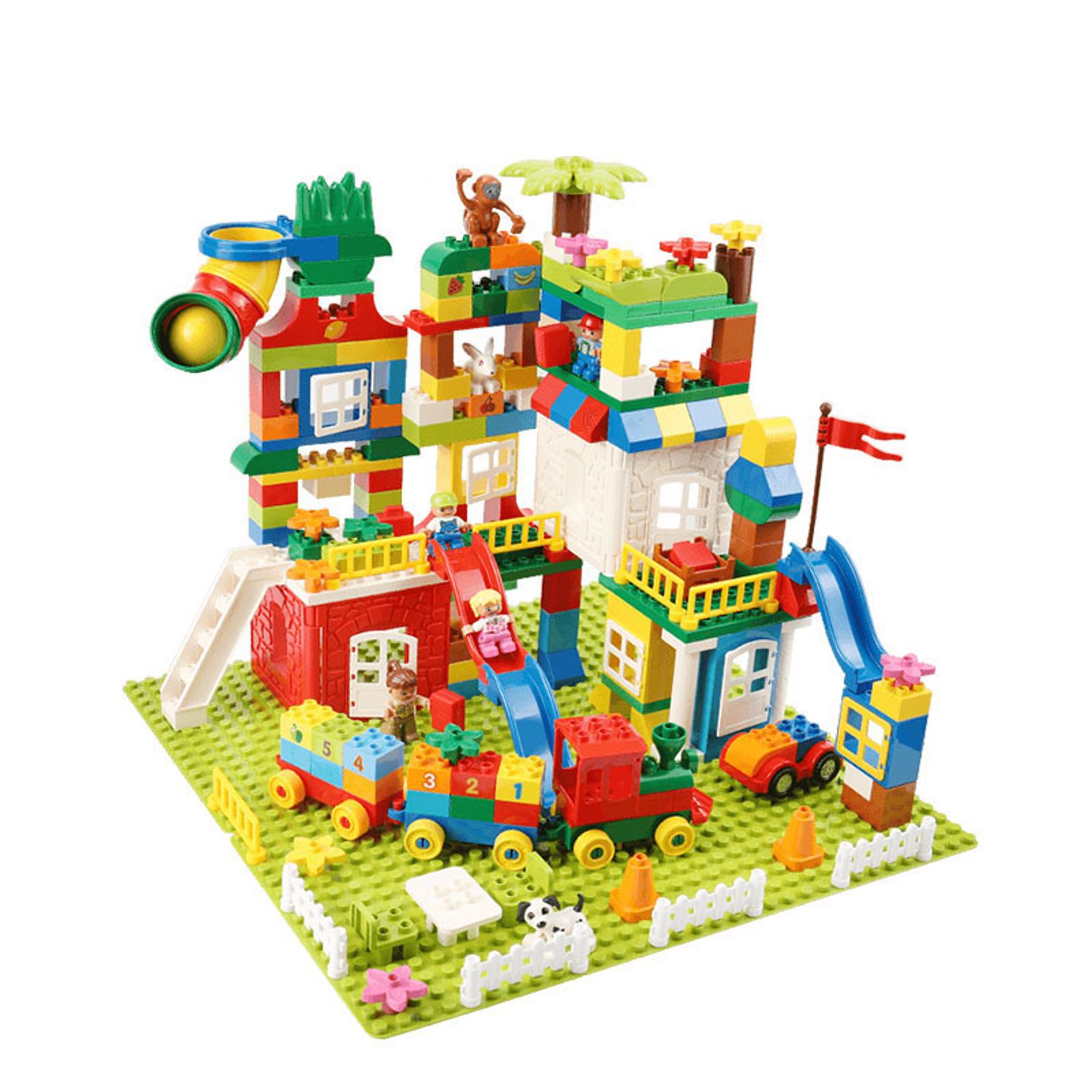 Set blocuri de constructie “Orasul meu”, multiple activitati,  225 piese, Tumama®, multicolor fotografia produsului