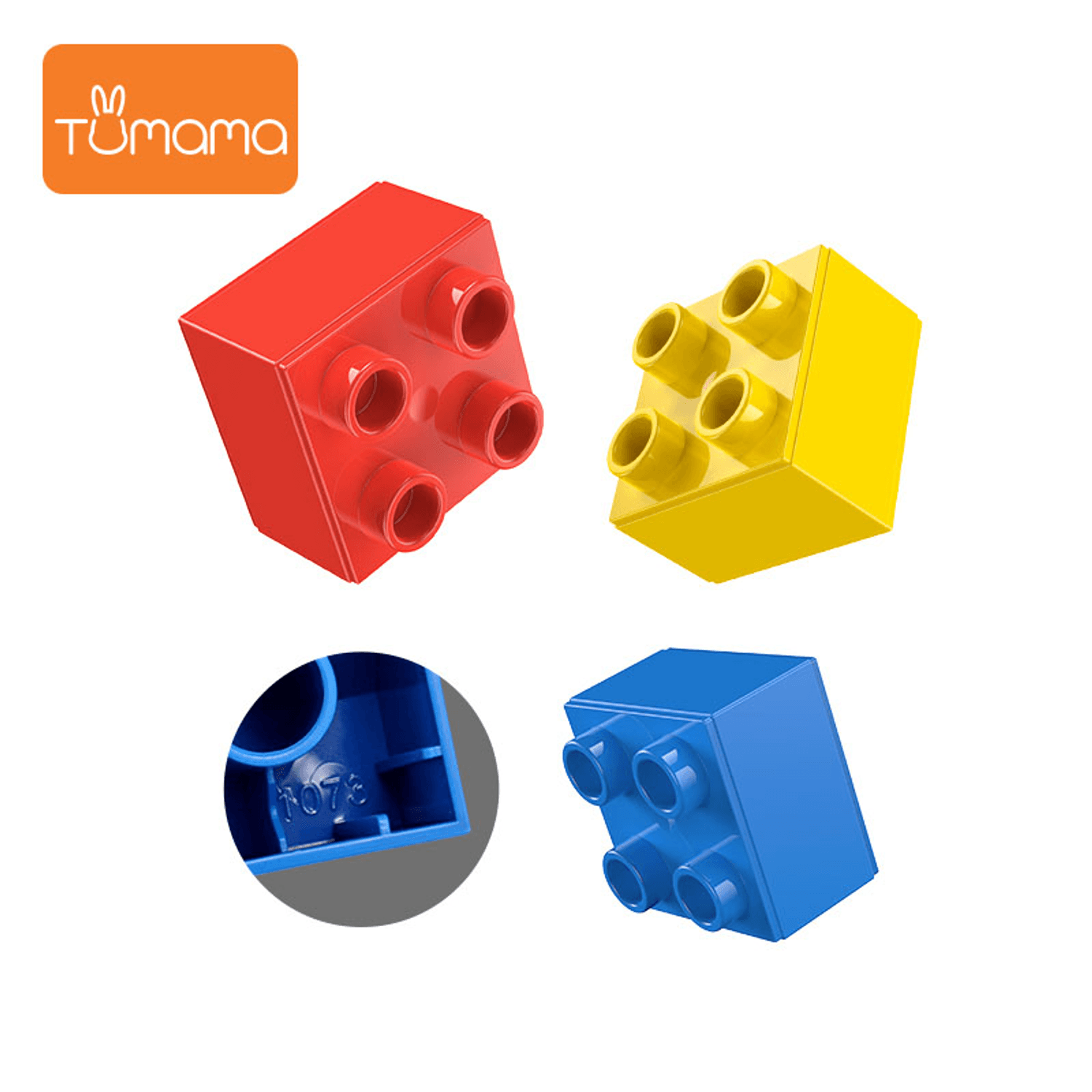 Set blocuri de constructie &ldquo;Parcul distractiei&rdquo;, 203 piese, varsta +3 ani, Tumama&reg;, multicolor fotografia produsului View 3 L