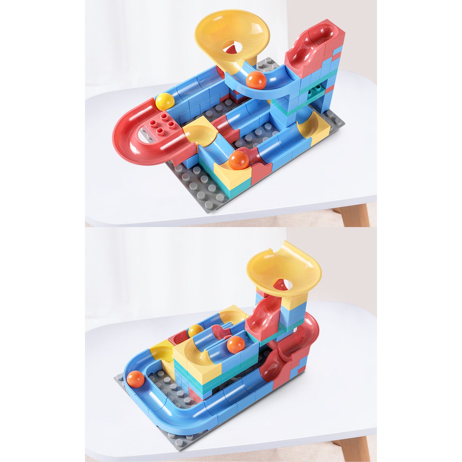Set blocuri constructie pentru copii, Labirintul Interactiv, +3 ani, 69 piese, material plastic,Tumama&reg;, multicolor fotografia produsului View 3 L