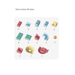 Set blocuri constructie pentru copii, Labirintul Interactiv, +3 ani, 69 piese, material plastic,Tumama&reg;, multicolor fotografia produsului View 2 S