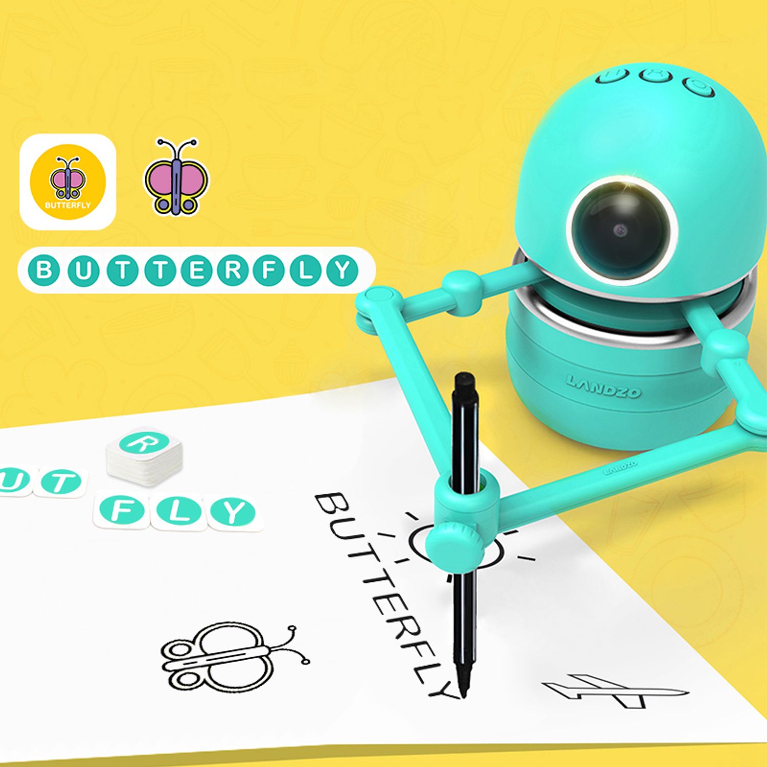 Jucarie Interactiva Electronica Robotelul Inteligent Quincy, SMARTIC&reg;, verde fotografia produsului View 3 L