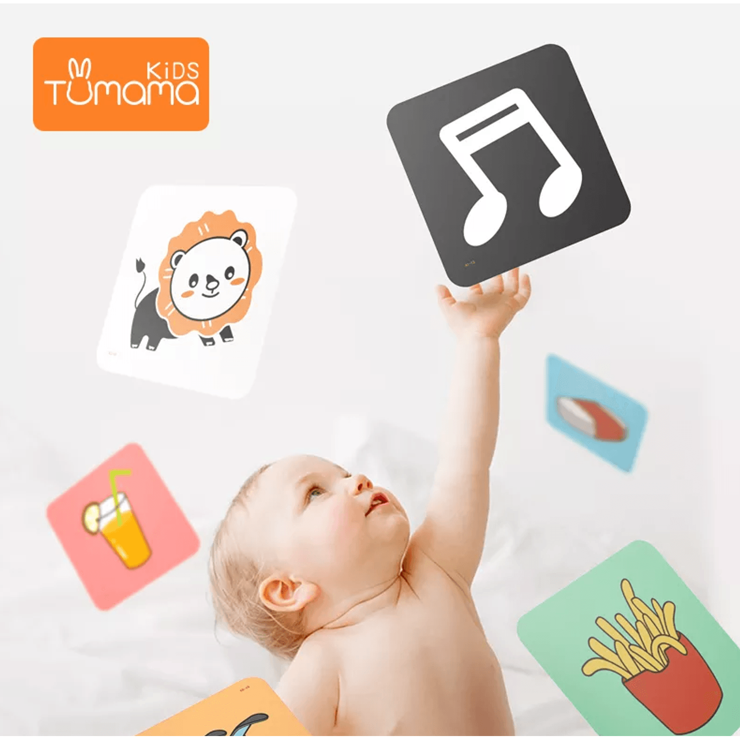 Set cartonase asociere 4 in 1, Tumama&reg; pentru bebelusi si copii, 80 piese, Litere, Cifre, Animale, Forme - 6970164872048 fotografia produsului View 6 L