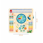 Tablita din lemn &ldquo;Calendarul naturii&rdquo;, 6 activitati, Design Bufnita, Limba Romana, 30x30 cm, Smartic&reg;, multicolor fotografia produsului View 2 S