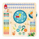 Tablita din lemn &ldquo;Calendarul naturii&rdquo;, 6 activitati, Design Bufnita, Limba Romana, 30x30 cm, Smartic&reg;, multicolor fotografia produsului