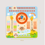 Tablita din lemn &ldquo;Calendarul naturii&rdquo;, 5 activitati, Design Girafa, Limba Romana si Engleza, 30x30 cm, Smartic&reg;, multicolor fotografia produsului View 4 S