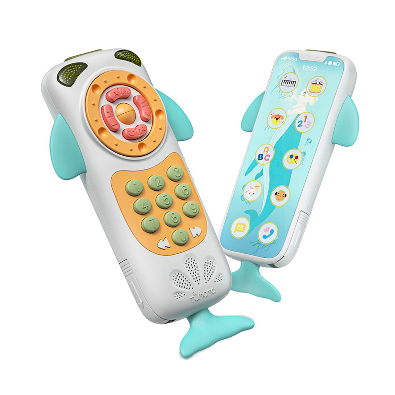 Telefon muzical interactiv cu peste 100 de sunete educative pentru copii, Material Plastic/Cauciuc, Varsta +18 - 5949128926173 fotografia produsului