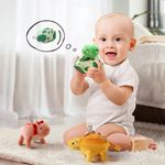 Set 3 jucarii agatatoare din plus, pentru bebelusi, Dinozauri, +0 luni, Tumama&reg;, multicolor fotografia produsului View 2 S