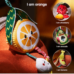 Set 4 jucarii din plus pentru bebelusi si copii, agatatoare, model fructe, Tumama®, multicolor fotografia produsului View 5 S