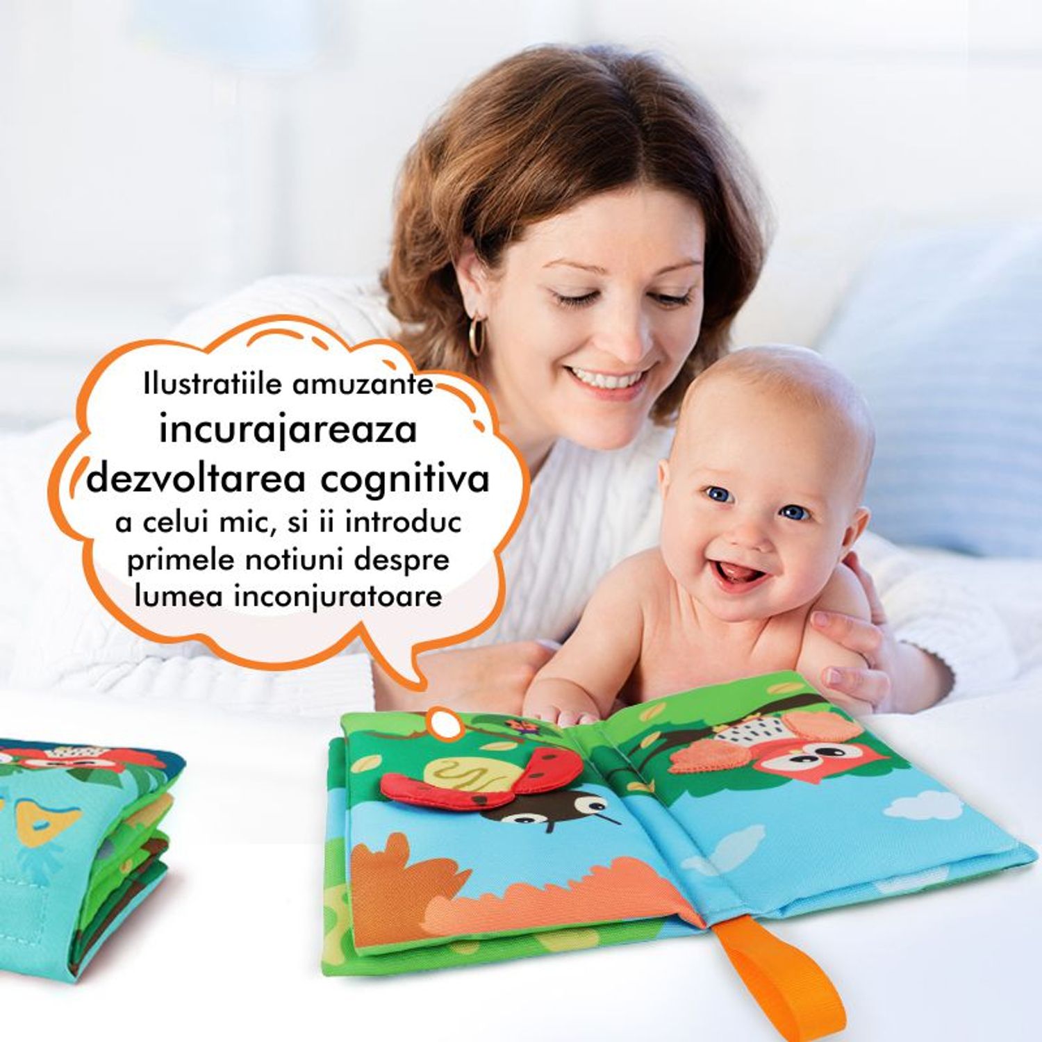 Carte interactiva fosnitoare Animal's Tails, TUMAMA&reg;, 6 animalute colorate, pentru dentitia copiilor si a - 6970164874707 fotografia produsului View 5 L