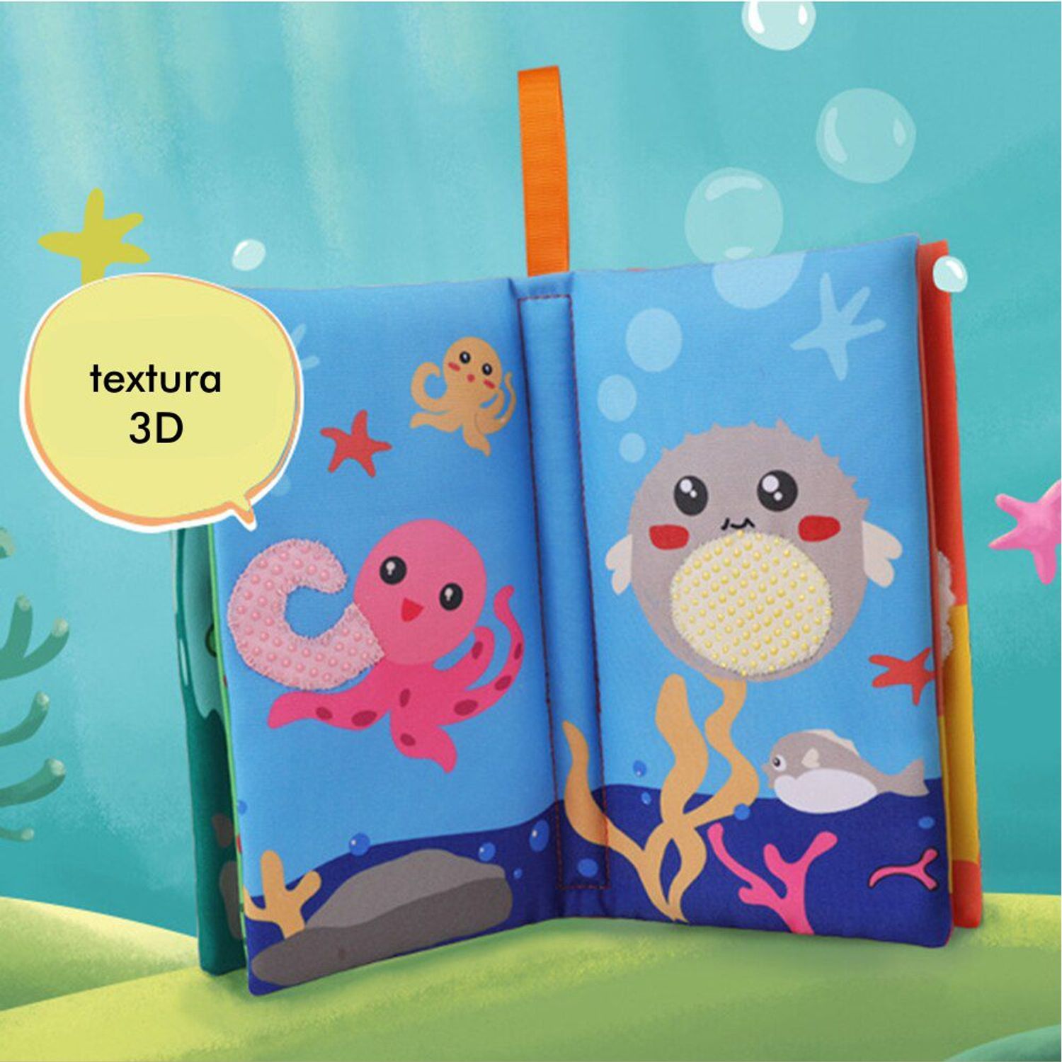 Carte interactiva fosnitoare Animal's Tails, TUMAMA&reg;, 6 animalute colorate, pentru dentitia copiilor si a - 6970164874707 fotografia produsului View 3 L