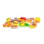 Set interactiv din lemn pentru copii, &bdquo;Alimente&rdquo;, Smartic, 21 elemente, varsta +3 ani, galben fotografia produsului