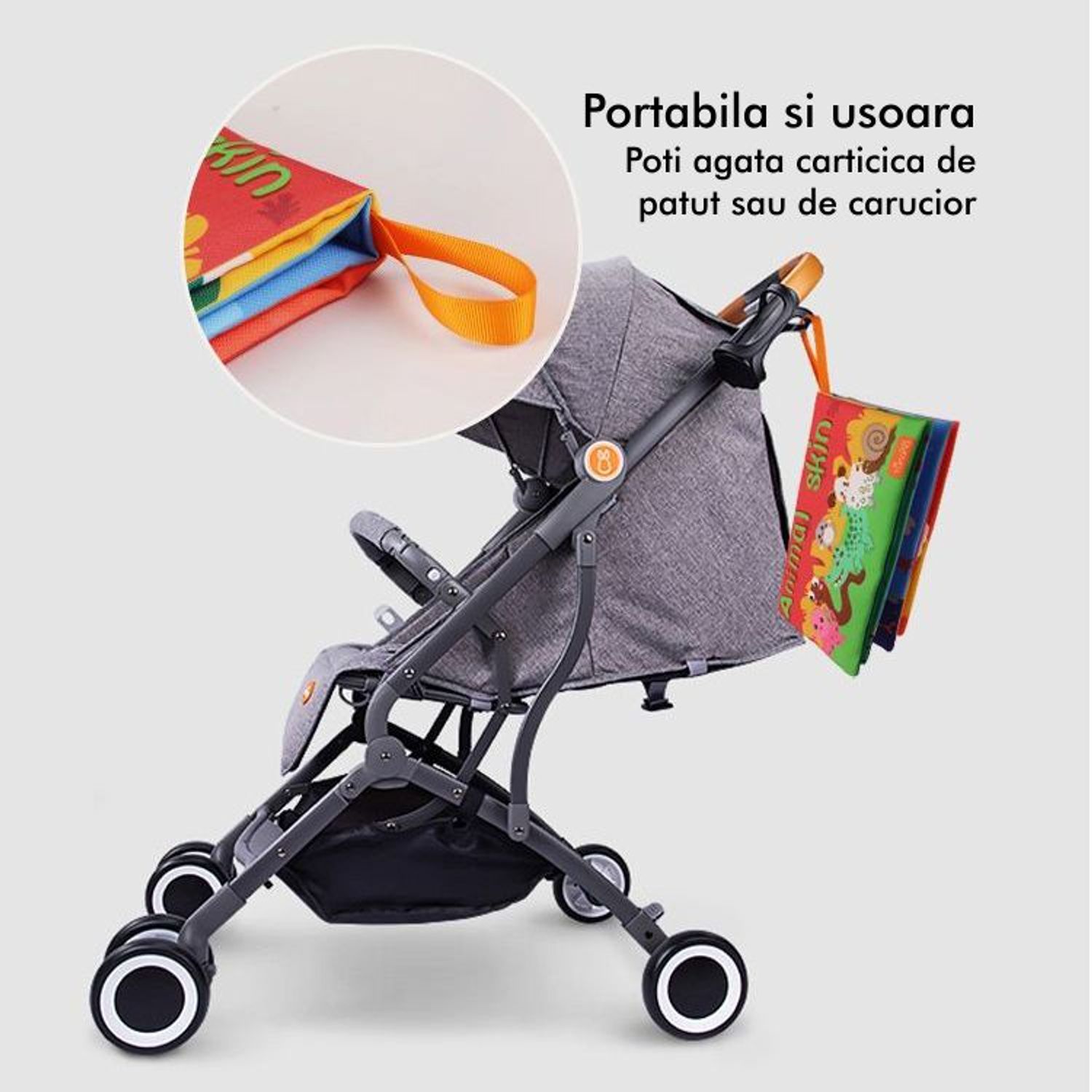 Carte interactiva fosnitoare Animal's Tails, TUMAMA&reg;, 6 animalute colorate, pentru dentitia copiilor si a - 6970164874721 fotografia produsului View 3 L