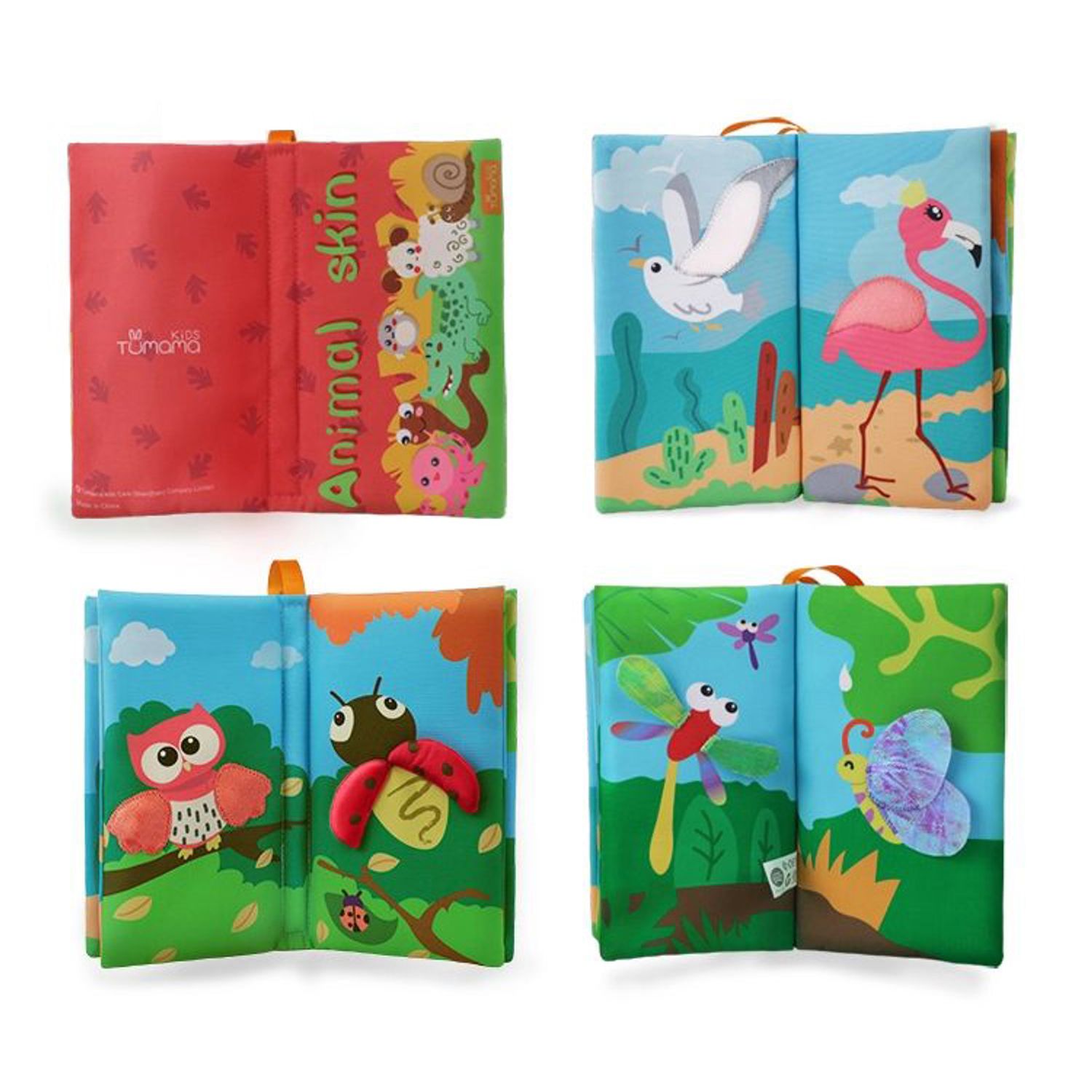 Carte interactiva fosnitoare Animal's Tails, TUMAMA&reg;, 6 animalute colorate, pentru dentitia copiilor si a - 6970164874721 fotografia produsului View 6 L