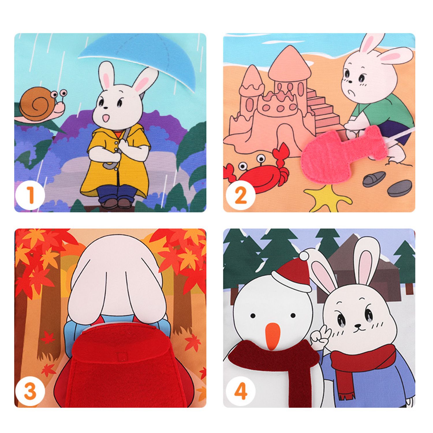 Carticica fosnitoare senzoriala Four Seasons Tumama&reg;, pentru dentitia copiilor si a bebelusilor, varsta +3 luni, - 5949128929167 fotografia produsului View 6 L