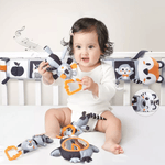 Set jucarii intercative pentru bebelusi si copii Tumama&reg;, 4 jucarii agatatoare si carte cu fete duble, oglinda - 6970164870471 fotografia produsului View 5 S