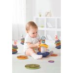 Jucarie muzicala interactiva zornaitoare 3 in 1, tip piramida, 5 cercuri multicolore, design Iepuras, Tumama&reg;, multicolor fotografia produsului View 4 S