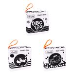 Set 3 Carti Fosnitoare, Educationale, Ilustratii Litere, Vehicule, Fructe, pentru dentitia bebelusilor, + 3 luni, - 6970164874028 fotografia produsului