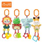 Set 4 Jucarii Agatatoare din Plus, pentru Bebelusi si Copii, Model Animale, Varsta +0 luni, Tumama&reg;, multicolor fotografia produsului View 4 S