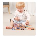 Joc interactiv cu figurine, 12 piese, Puzzle, Material non-toxic, Stimuleaza imaginatia si dexteritatea, Colturi - 6970164875414 fotografia produsului