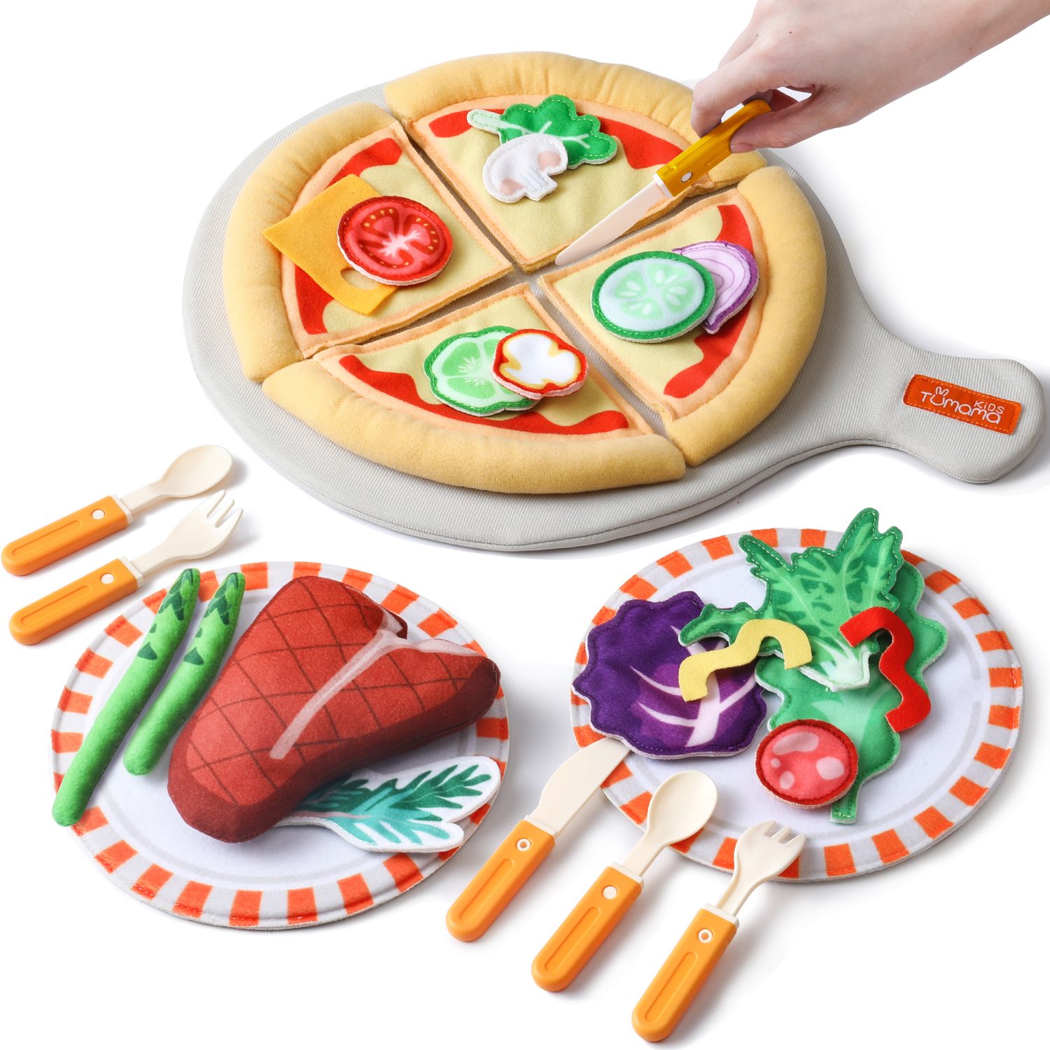 Joc creativ si educativ pentru copii, Pizza Interactiva, Tumama&reg;, Material Plus, multicolor fotografia produsului View 3 L