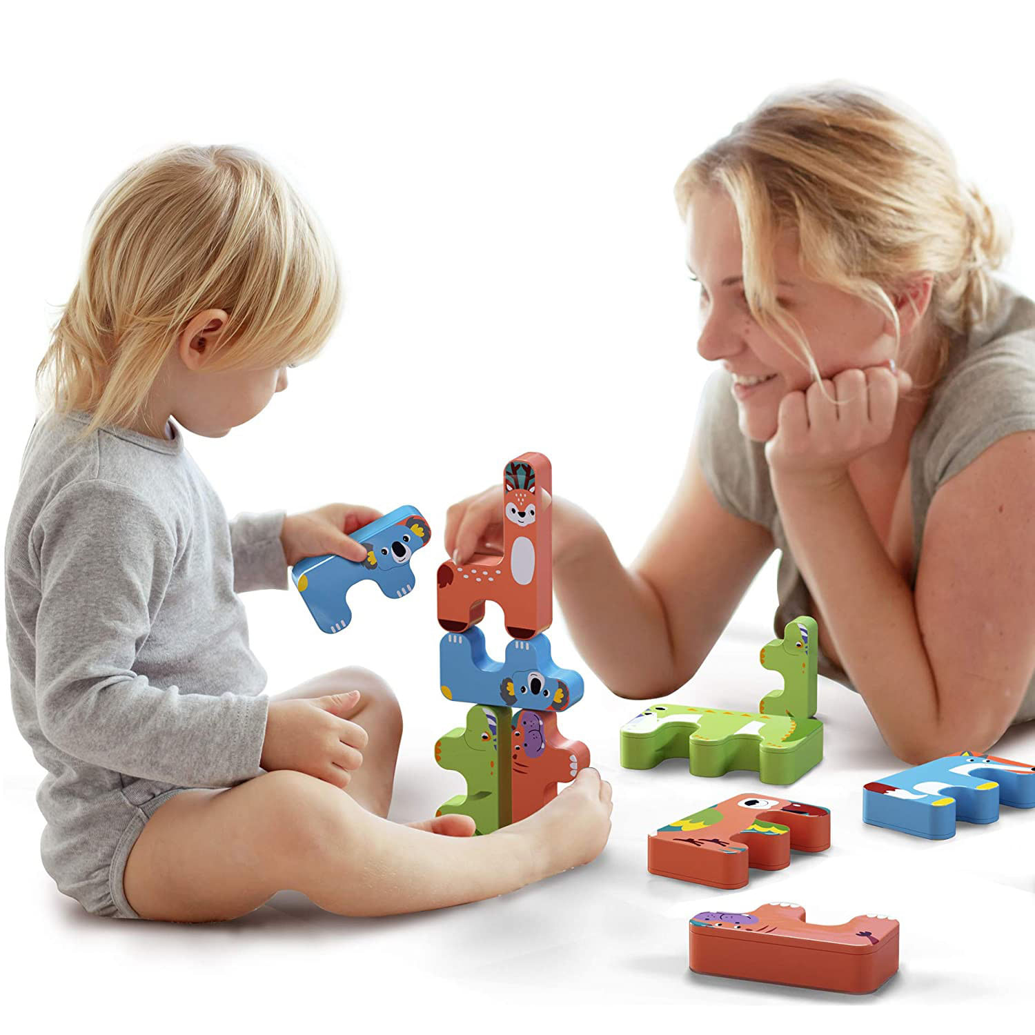 Joc Interactiv 15 piese cu Animale, Puzzle, Material non-toxic, Stimuleaza imaginatia si dexteritatea, Colturi - 6970164875407 fotografia produsului View 2 L