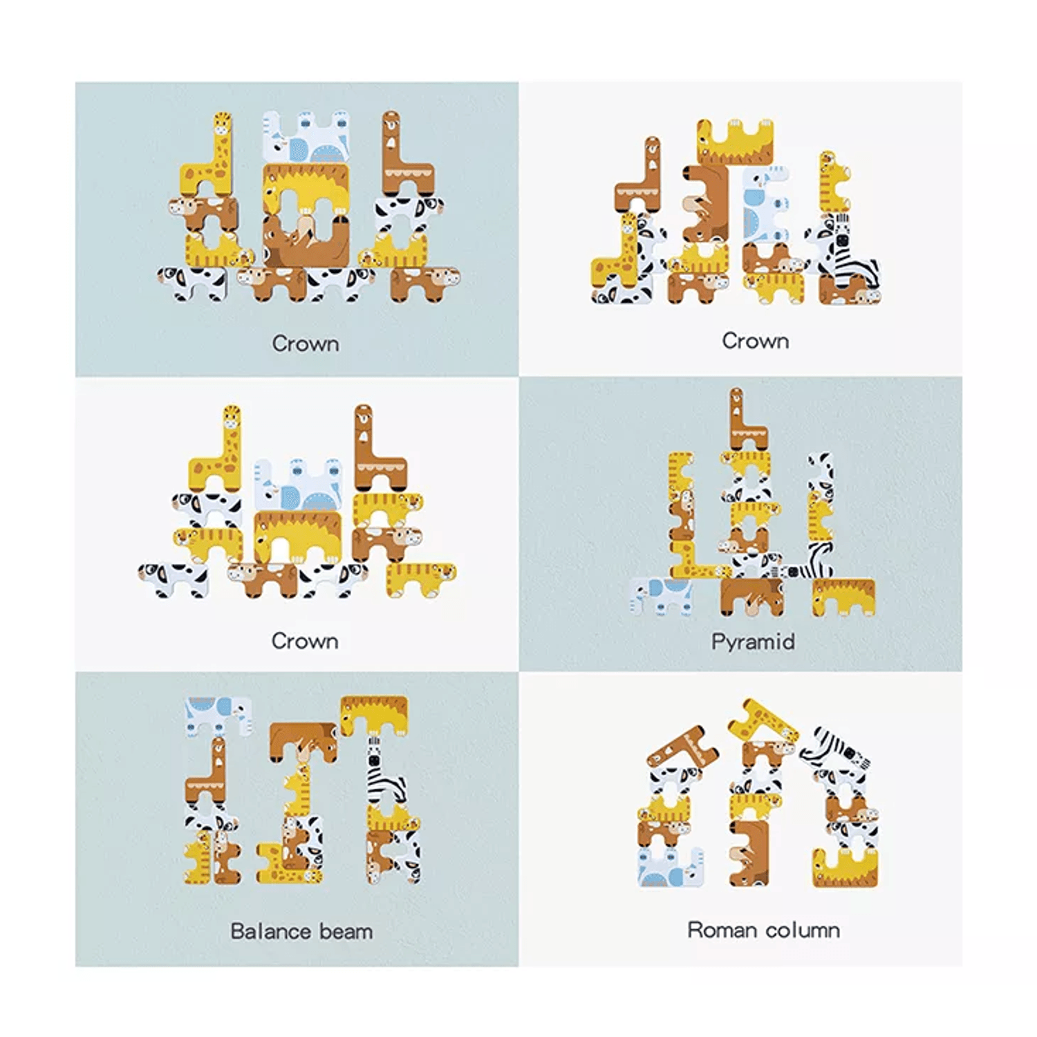 Joc Interactiv 15 piese cu Animale, Puzzle, Material non-toxic, Stimuleaza imaginatia si dexteritatea, Colturi - 6970164871720 fotografia produsului View 2 L