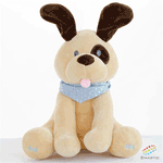 Jucarie interactiva, Smartic&reg;, Catelus de plus Cucu-Bau, Peek a Boo-Canta si vorbeste, Crem fotografia produsului View 3 S