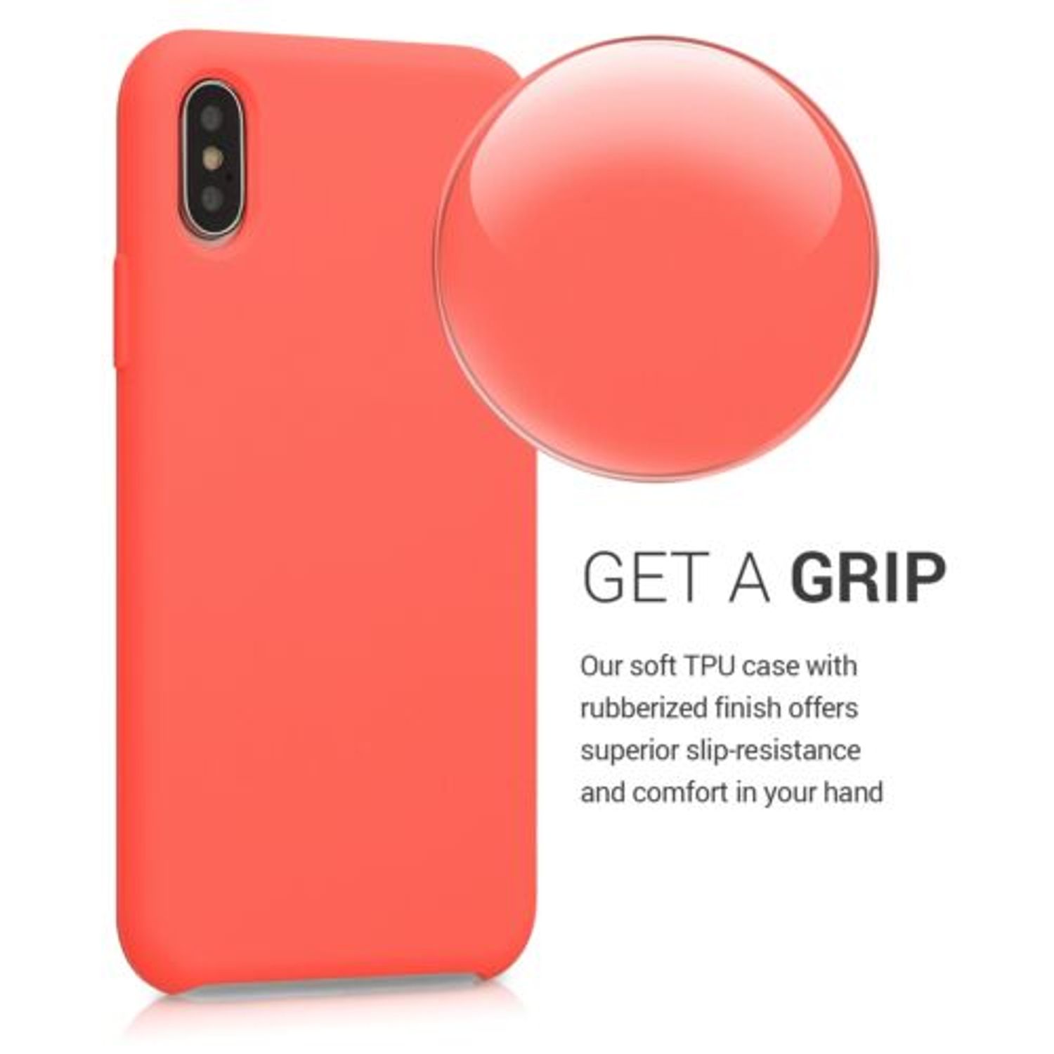 Husa pentru Apple iPhone X/iPhone XS, Silicon, Rose Gold, 46313.141 fotografia produsului View 4 L