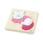 Puzzle din lemn - pisica, Viga fotografia produsului