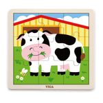 Puzzle din 9 piese mari - vaca, Viga fotografia produsului