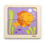 Puzzle din lemn din 4 piese mari - peste, Viga fotografia produsului