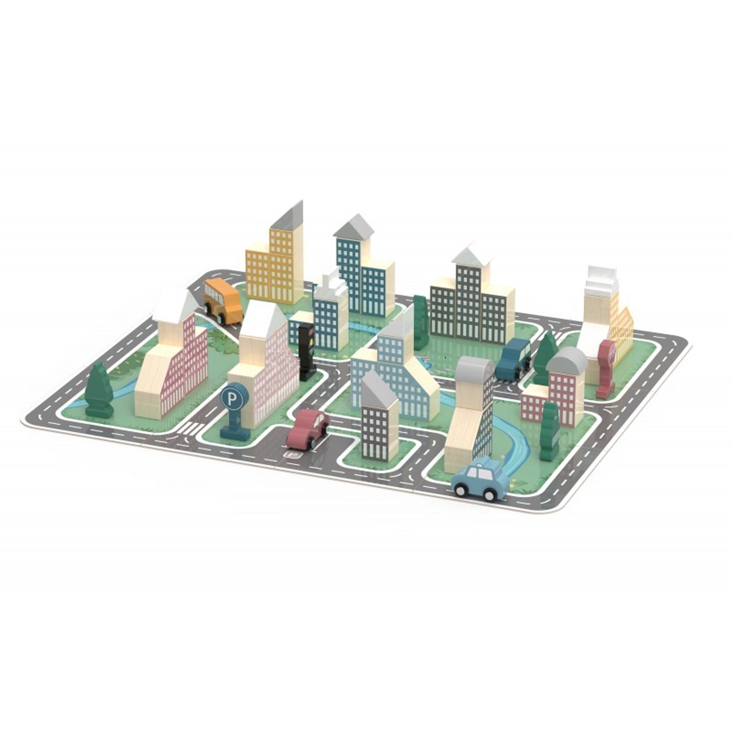 Set de cuburi Oras Modern, PolarB Viga fotografia produsului