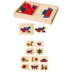 Set mozaic Tangram din lemn cu modele, Viga fotografia produsului