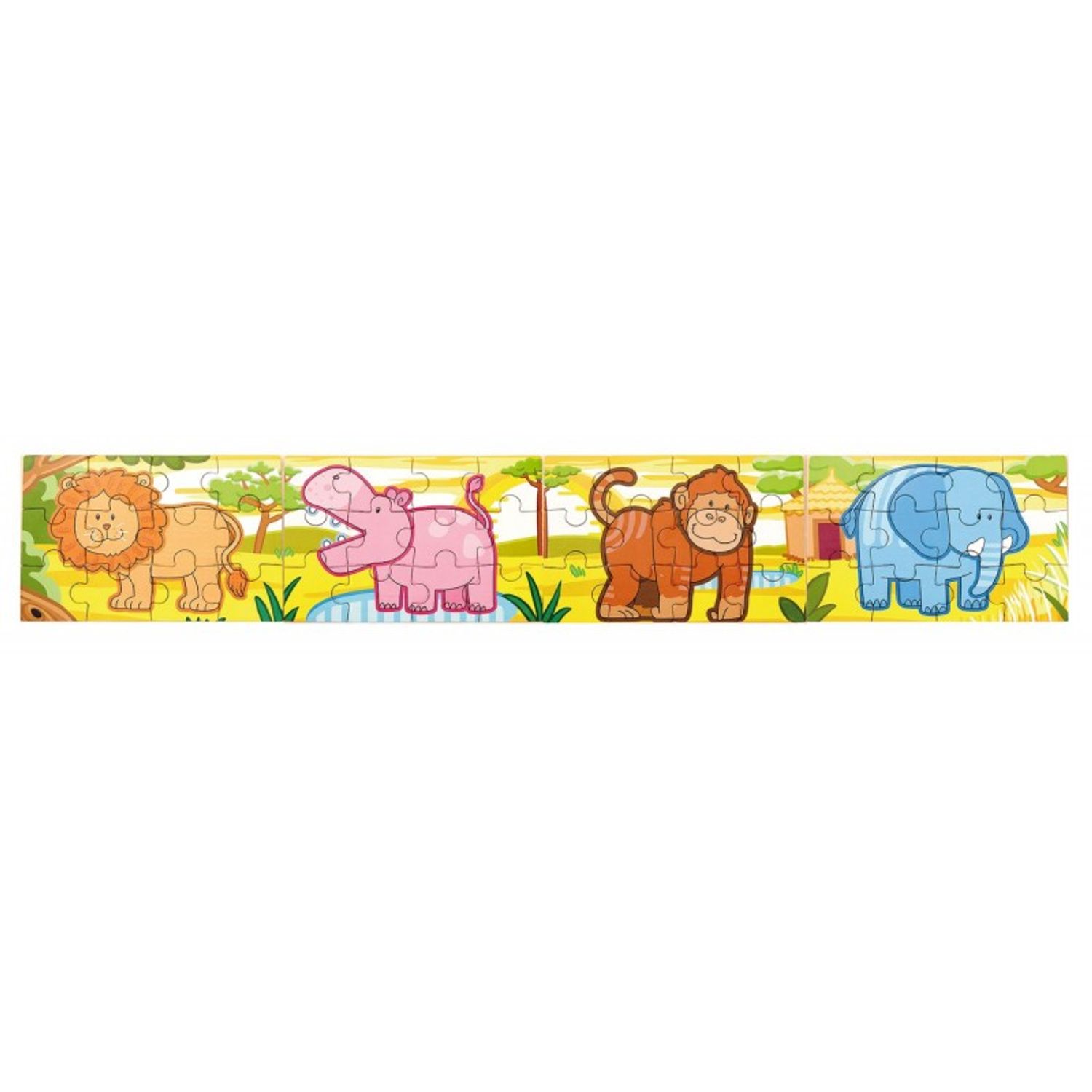 Puzzle conectabil 4 in 1 - Jungla, Viga fotografia produsului